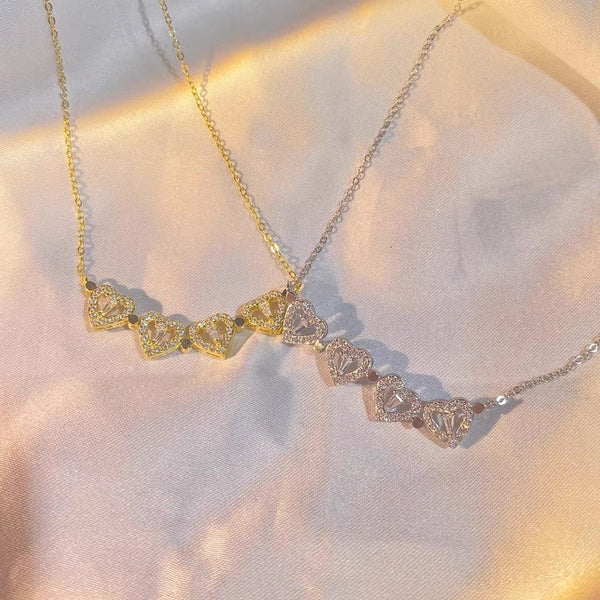 Collar de la Suerte - Trébol 4 Corazones 2 en 1